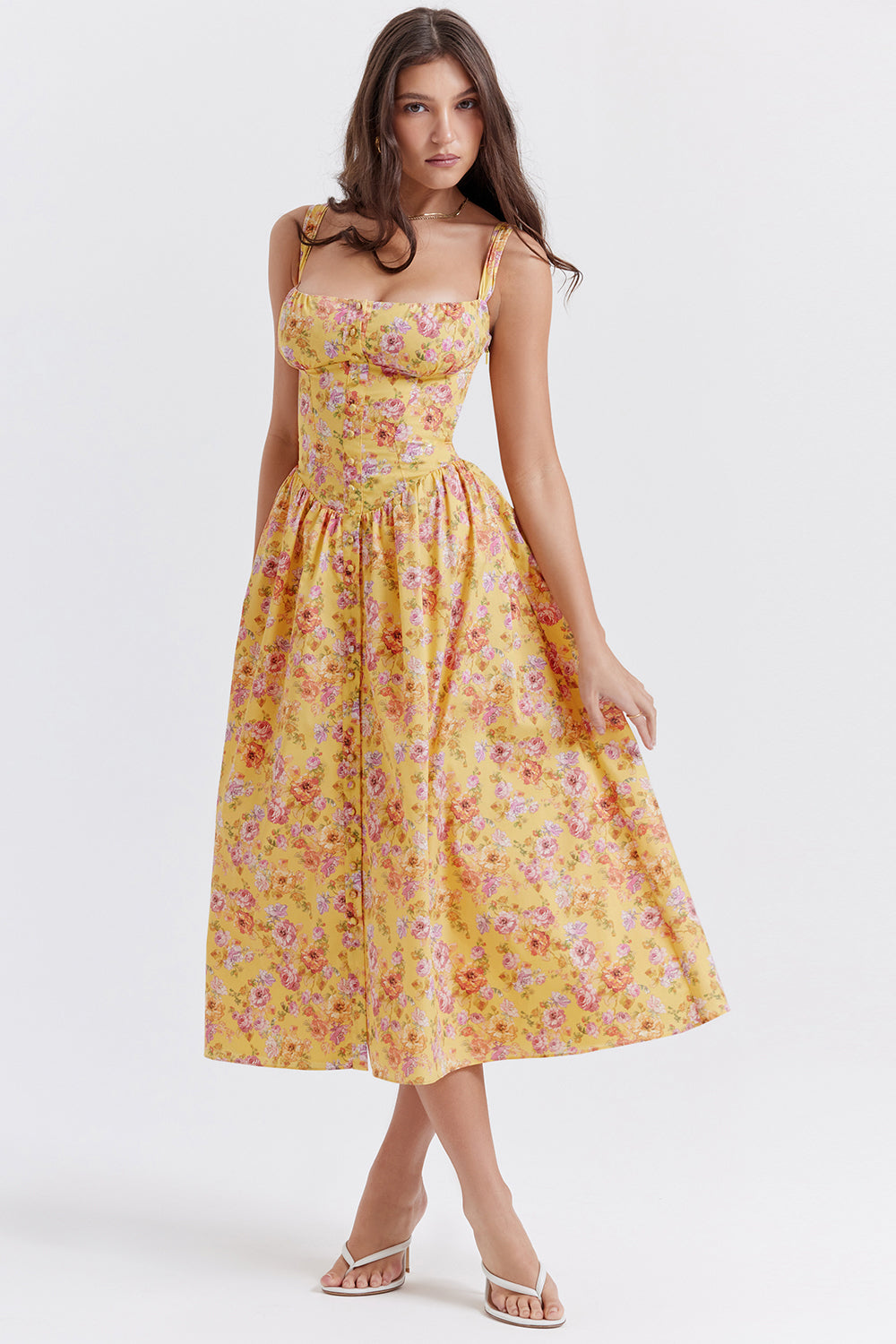 Mode Outlet | Midi Zomerjurk met Bloemenprint – Vrouwelijk & Luchtig