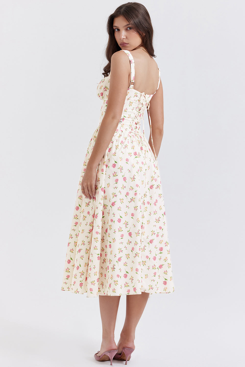 Mode Outlet | Midi Zomerjurk met Bloemenprint – Vrouwelijk & Luchtig