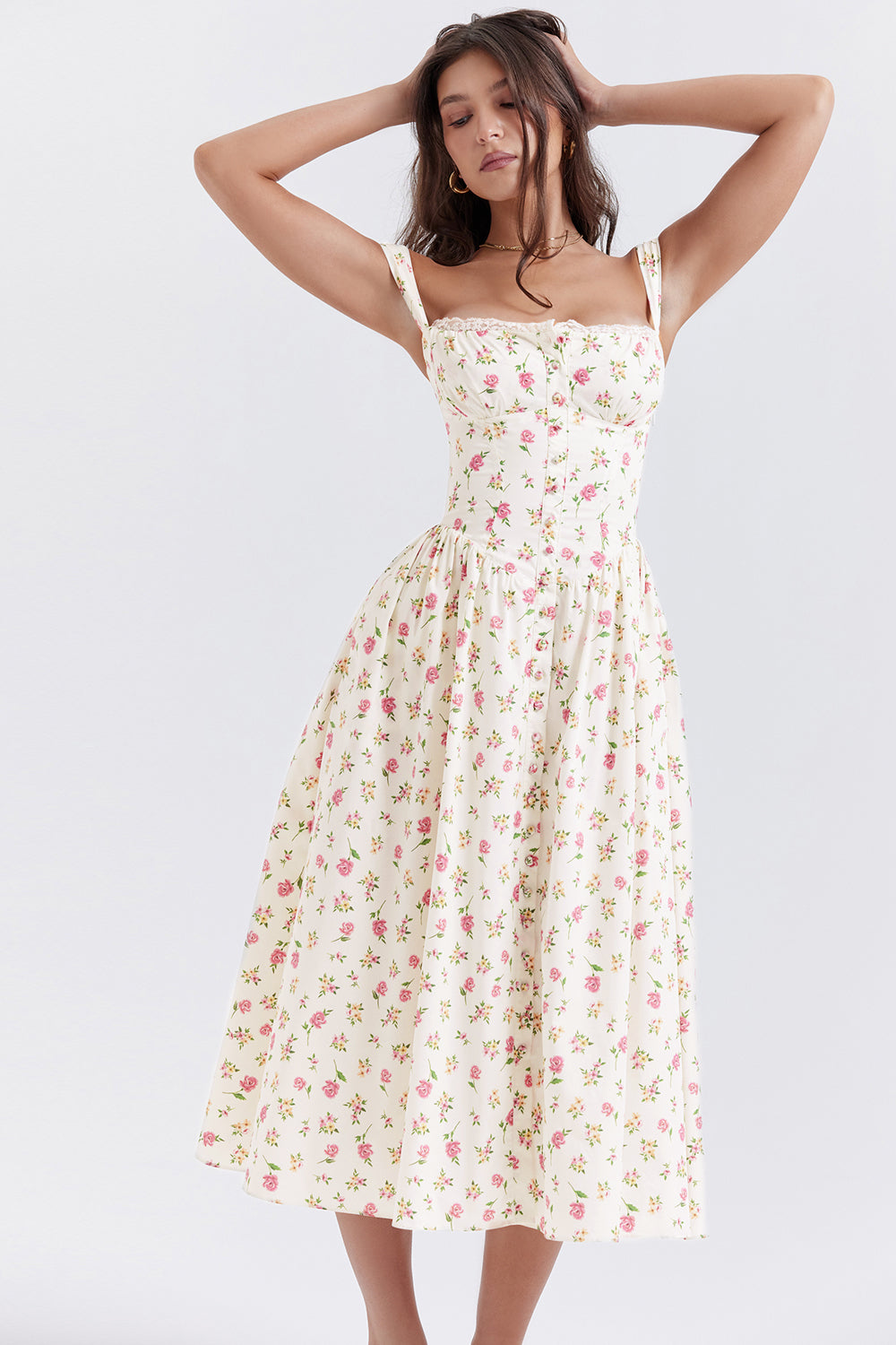Mode Outlet | Midi Zomerjurk met Bloemenprint – Vrouwelijk & Luchtig