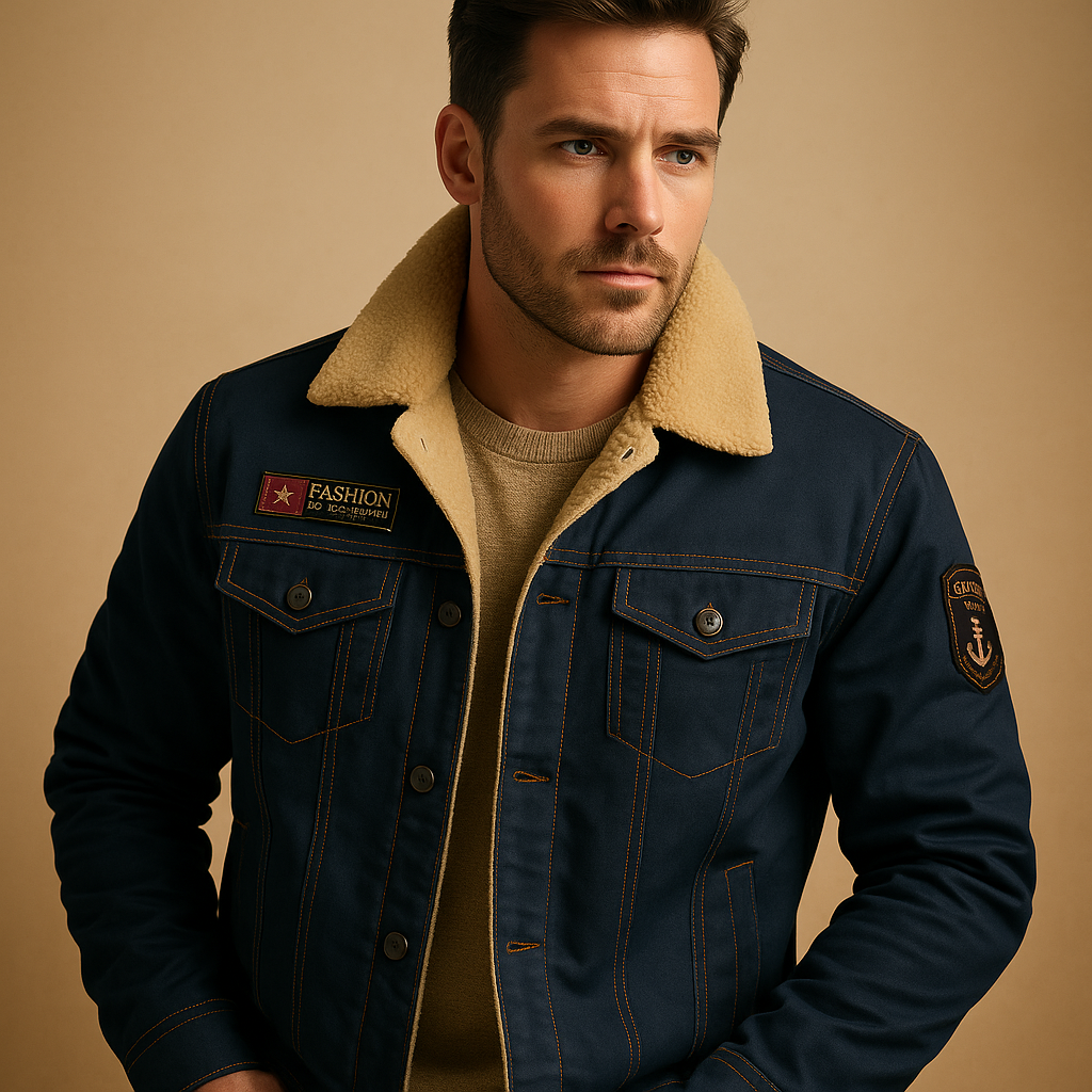 Warme fleece motorjas voor heren – Comfortabel en verstevigd