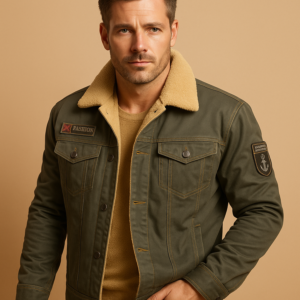 Warme fleece motorjas voor heren – Comfortabel en verstevigd