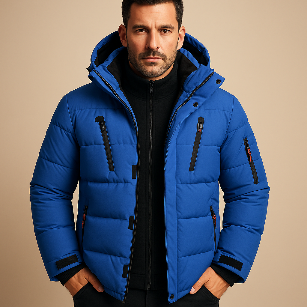Waterdichte winterjas heren – Warme jas met capuchon en voering